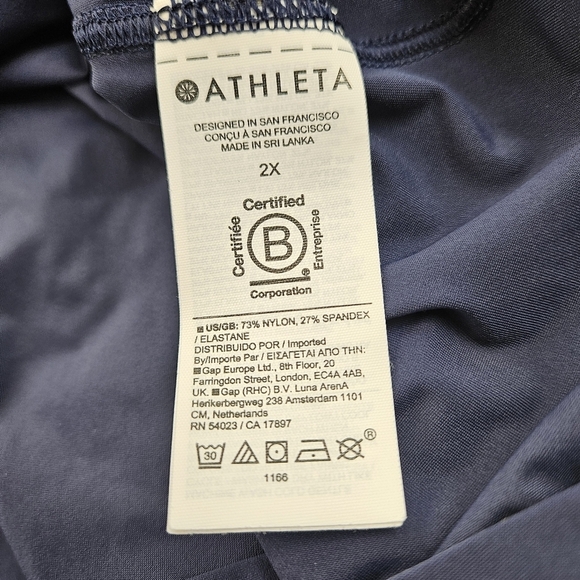 Athleta Ultimate Scoop Racerback Athletic Tank Top Dress Blue Plus Size 2X - Picture 7 of 9